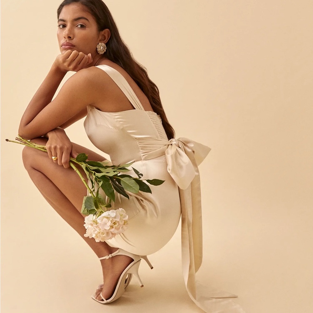 Reformation Cream Dress